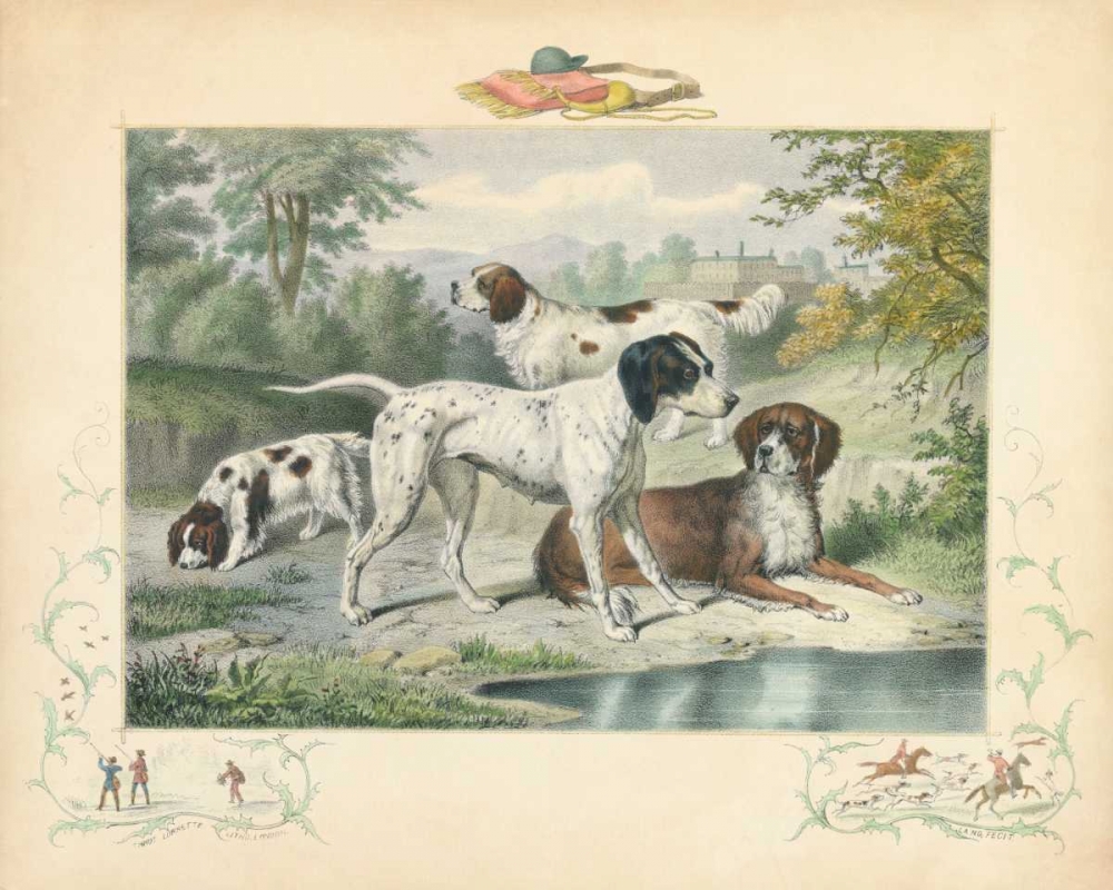 Wall art: A Group of Spaniels, by Unknown