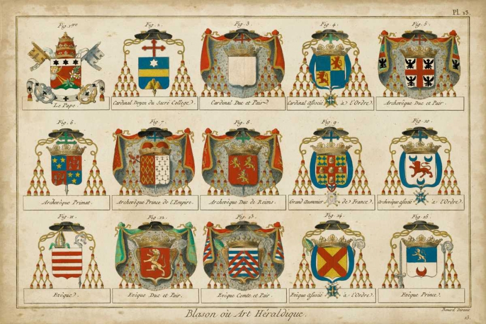 Wall art: Art Heraldique II, by Vintage Collection