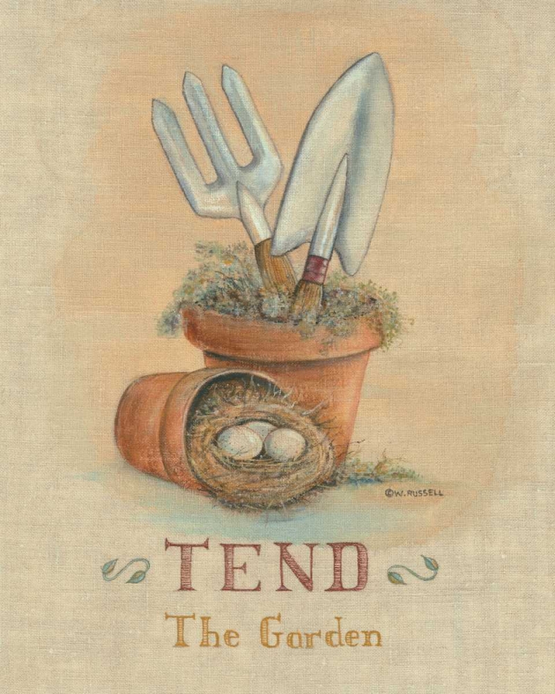 Wall Art Painting id:49978, Name: Garden Series in Linen IV, Artist: Russell, Wendy