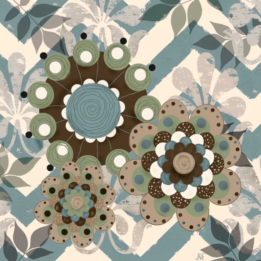 Wall Art Painting id:38957, Name: Chambray Rosettes and Finials I, Artist: Reynolds, Jade