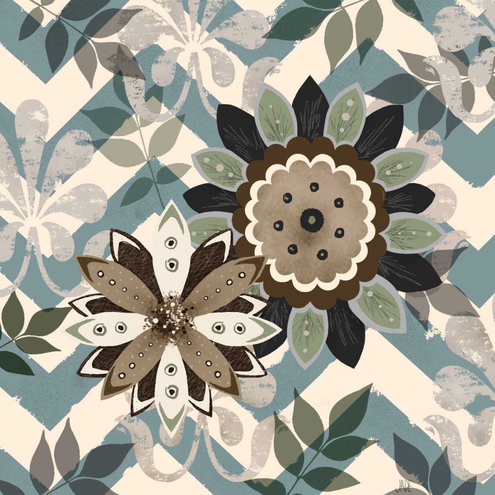 Wall Art Painting id:38958, Name: Chambray Rosettes and Finials II, Artist: Reynolds, Jade