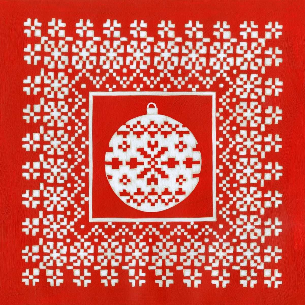 Wall art: Fair Isle Snowflake V, by Zarris, Chariklia