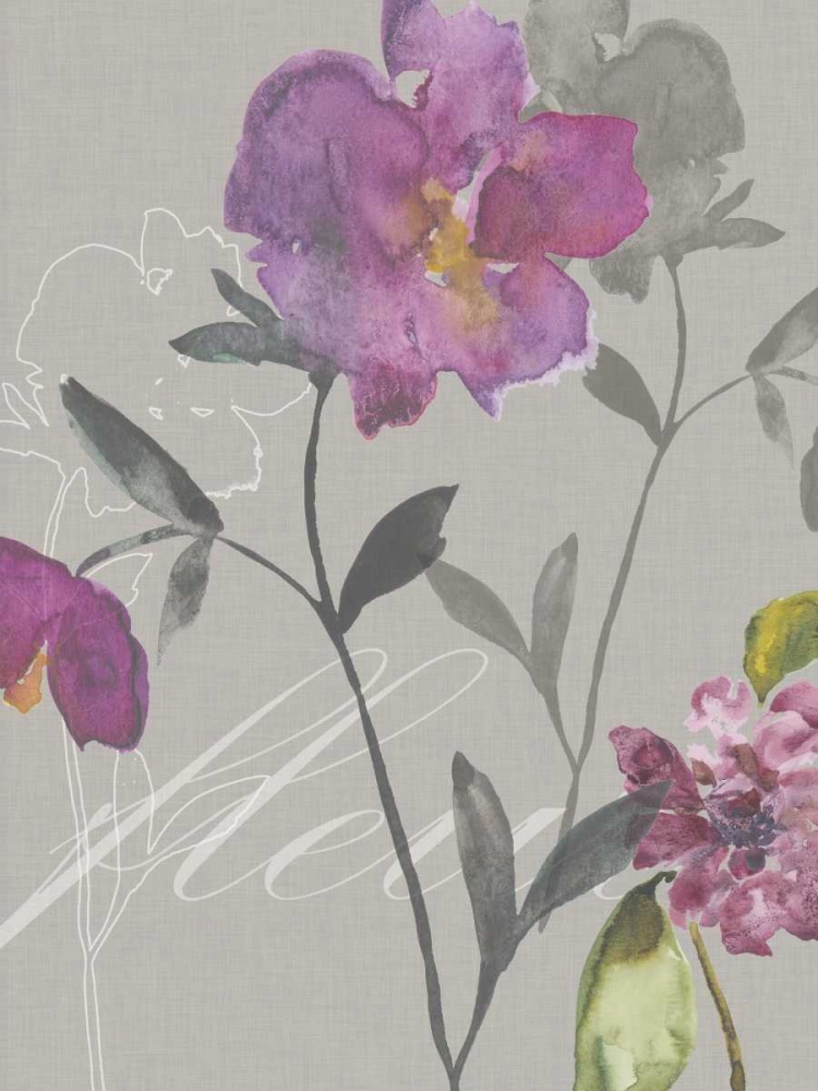 Wall Art Painting id:39116, Name: Violette Fleur I, Artist: Mosley, Kiana