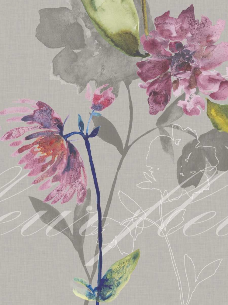 Wall Art Painting id:39117, Name: Violette Fleur II, Artist: Mosley, Kiana