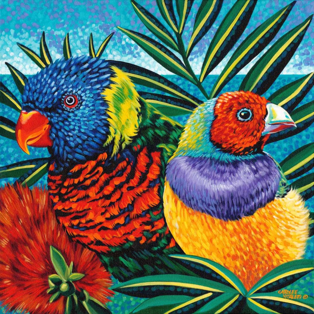 Wall Art Painting id:50140, Name: Birds in Paradise II, Artist: Vitaletti, Carolee