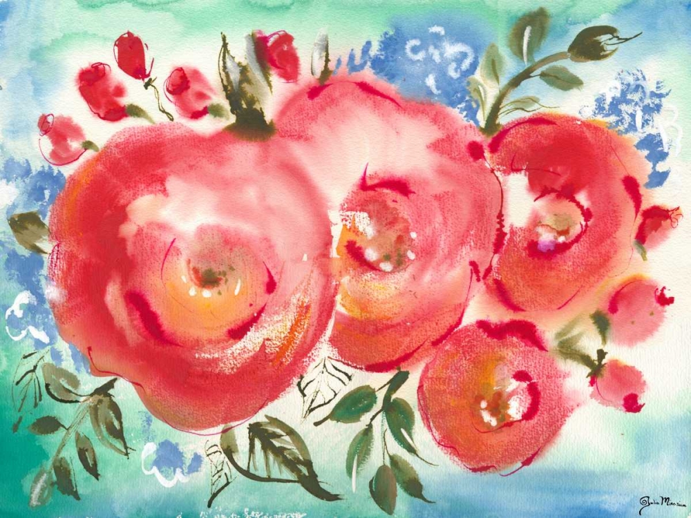 Wall Art Painting id:61687, Name: Bed of Roses I, Artist: Minasian, Julia