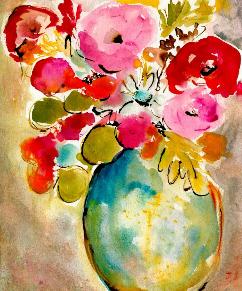Wall Art Painting id:61852, Name: Pastel Vase II, Artist: Minasian, Julia