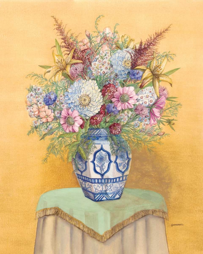 Art Print: Bouquet in Asian Vase I