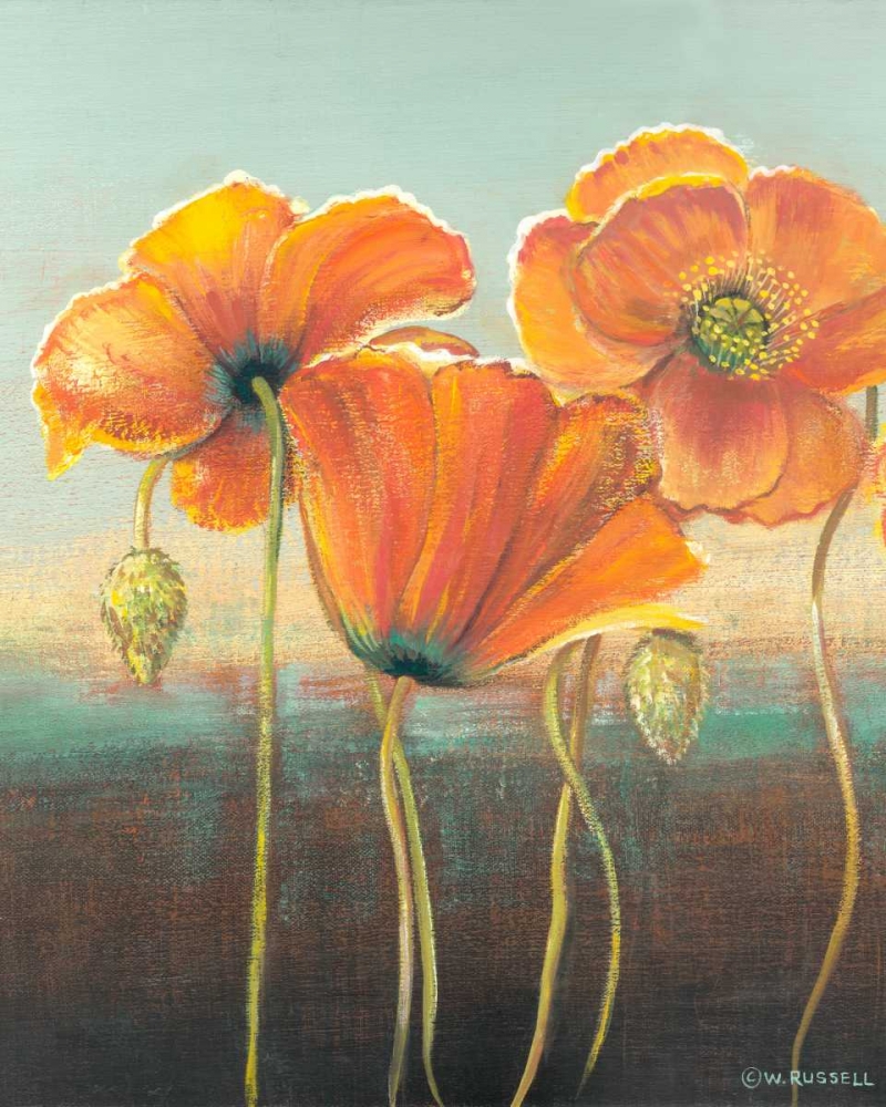 Wall Art Painting id:68629, Name: Poppy Tops I, Artist: Russell, Wendy
