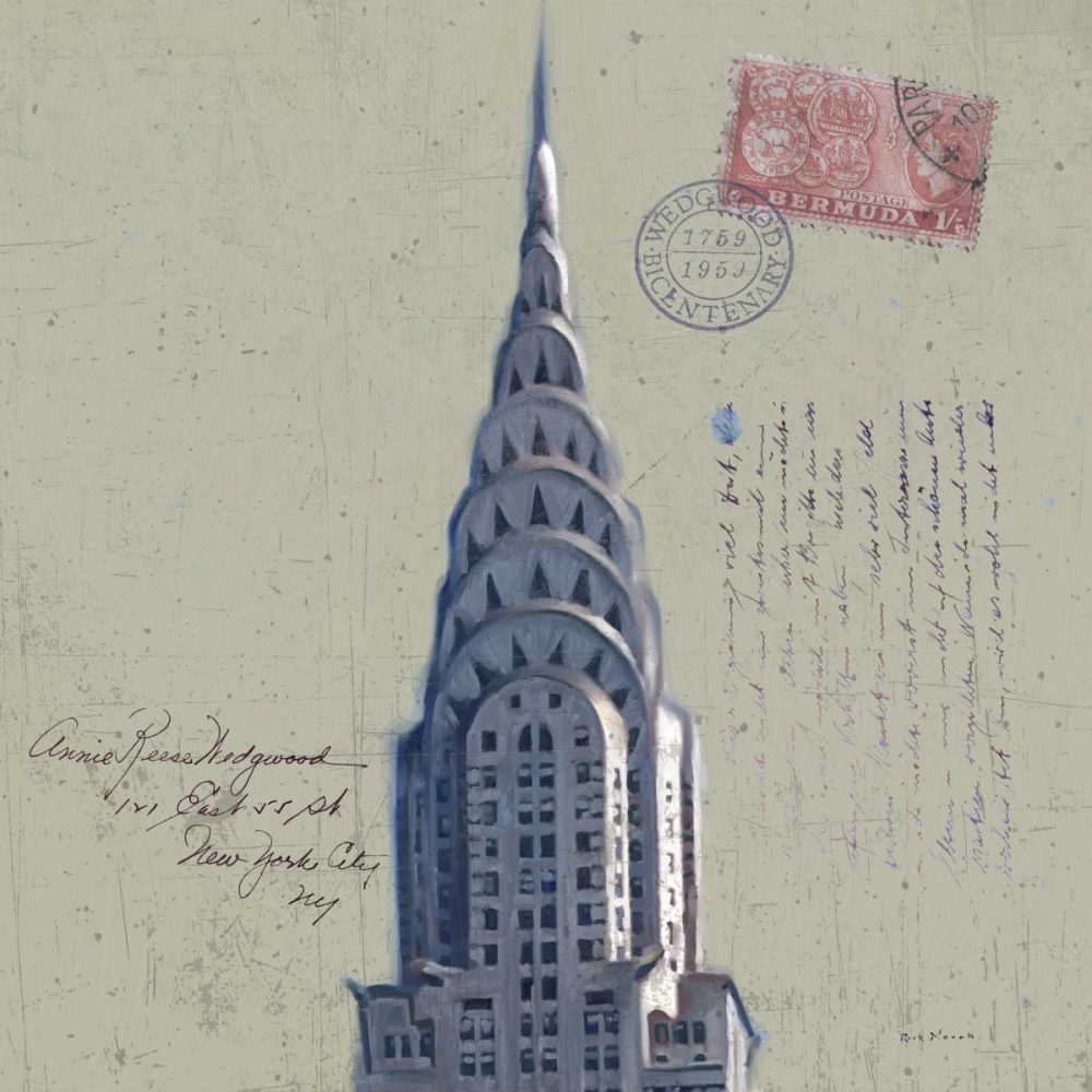 Wall Art Painting id:68650, Name: Postage Skyscraper I, Artist: Novak, Rick