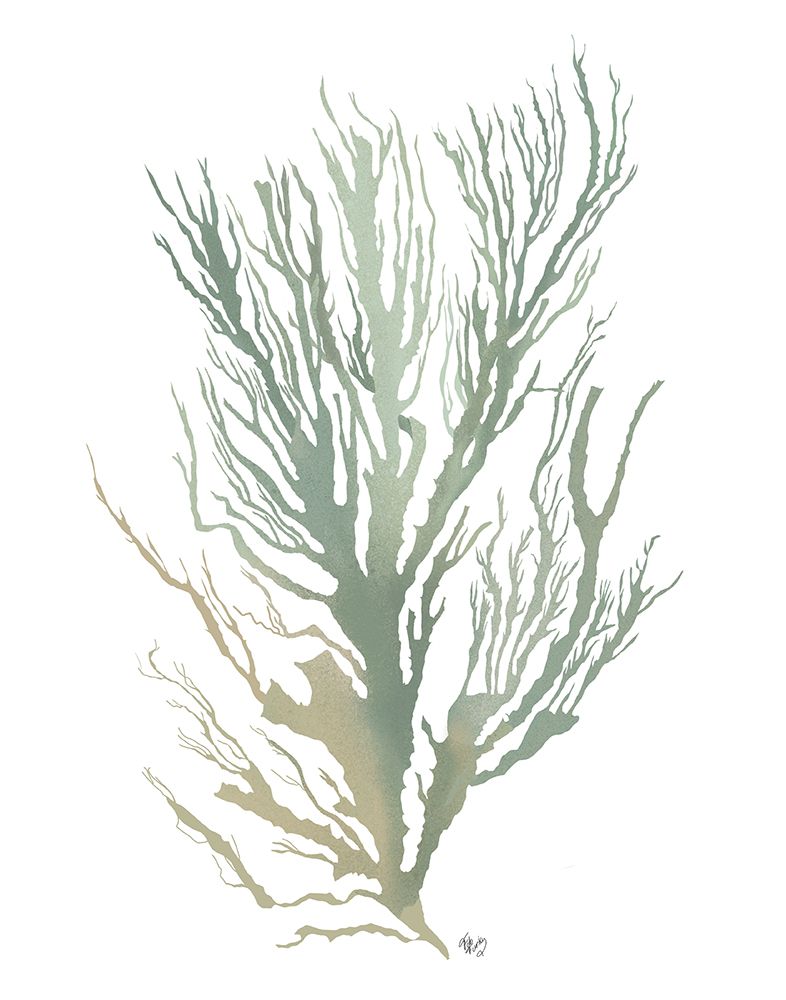 Art Print: Seaweed 3 Green