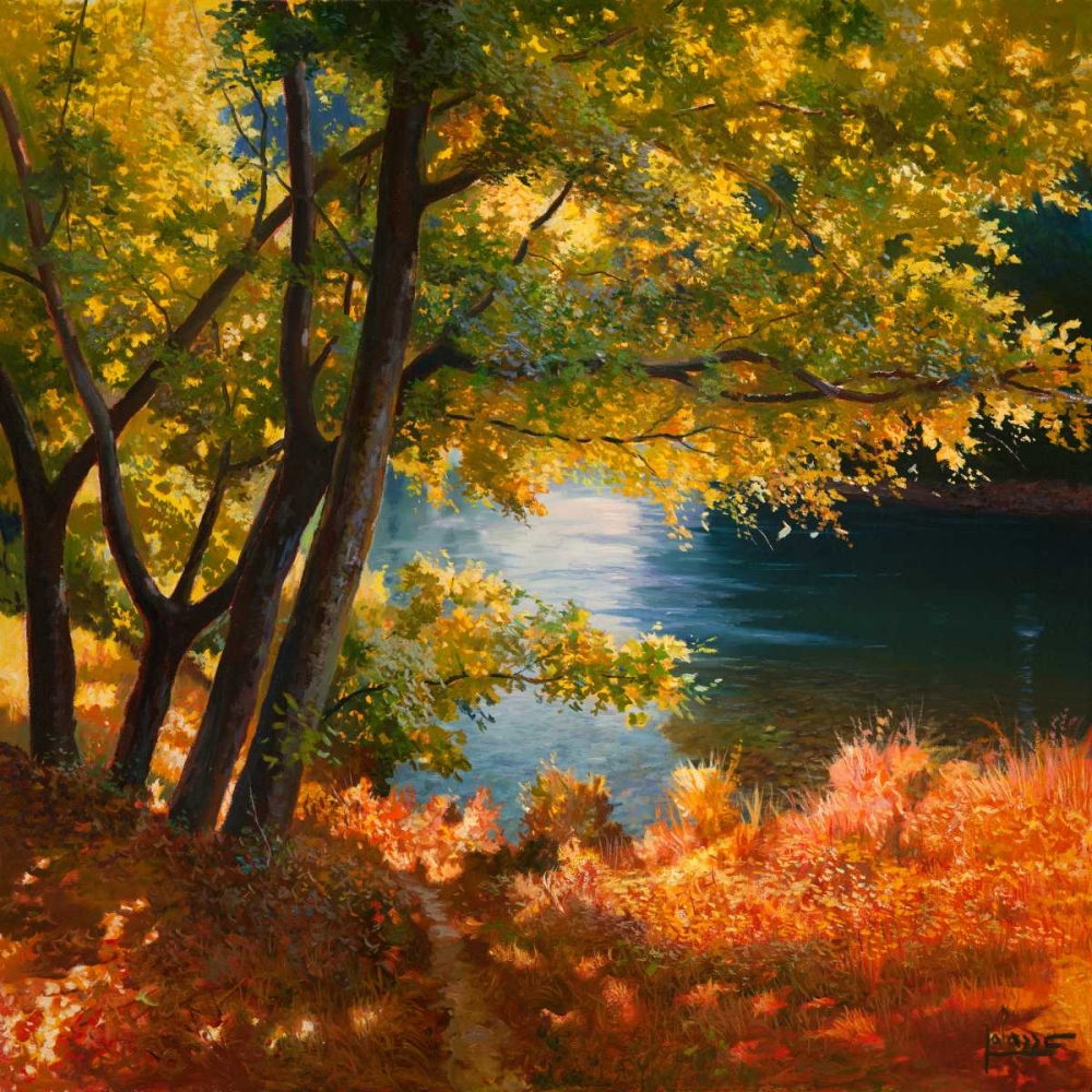 Art Print: Radura sul fiume