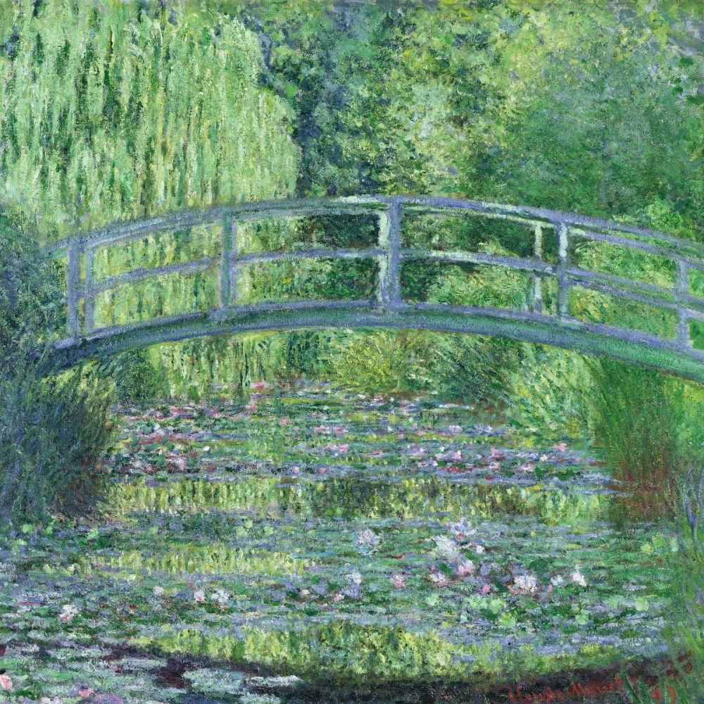 Art Print: The Waterlily Pond- Green Harmony