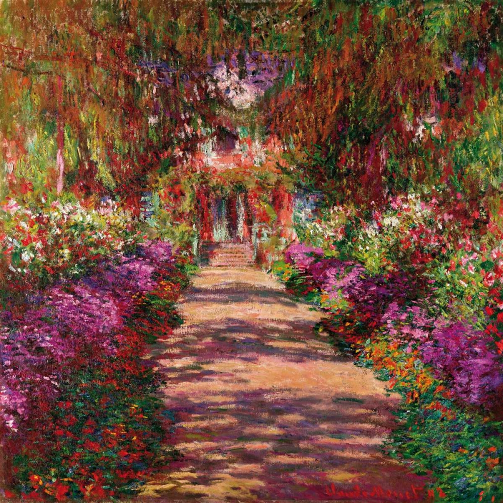 Art Print: Path in Monets Garden Giverny