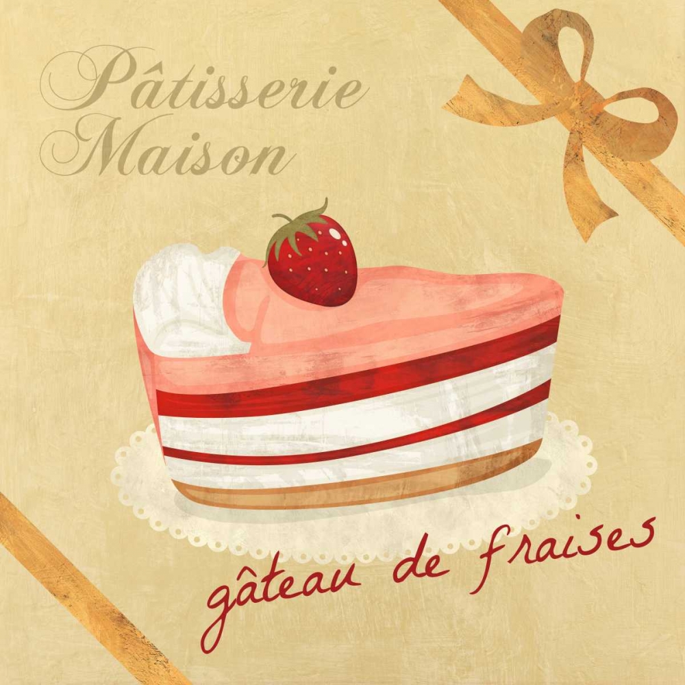 Art Print: Gâteau de fraises