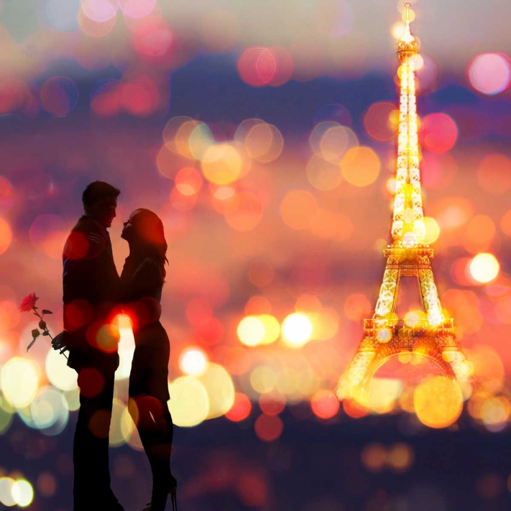 Art Print: A Date in Paris (detail)