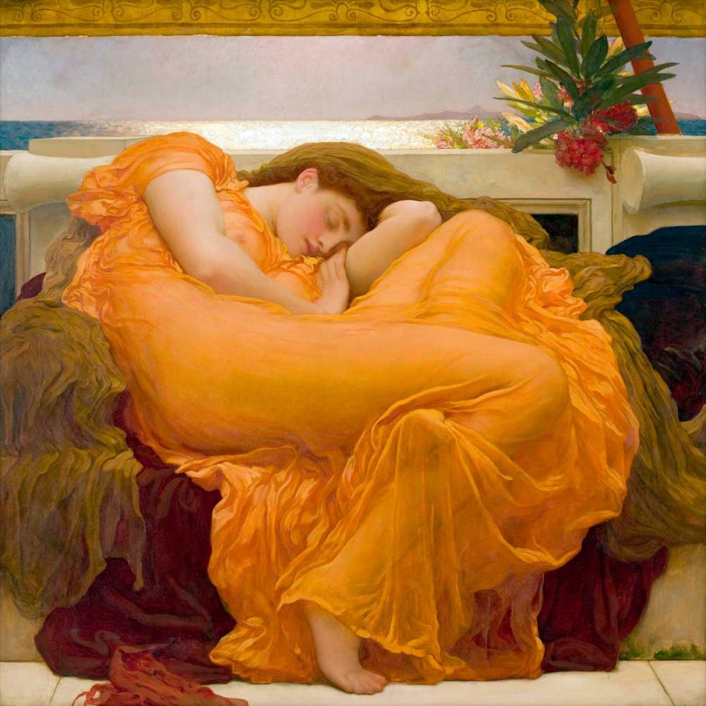Wall Art Painting id:117786, Name: Flaming June, Artist: Leighton, Frederic