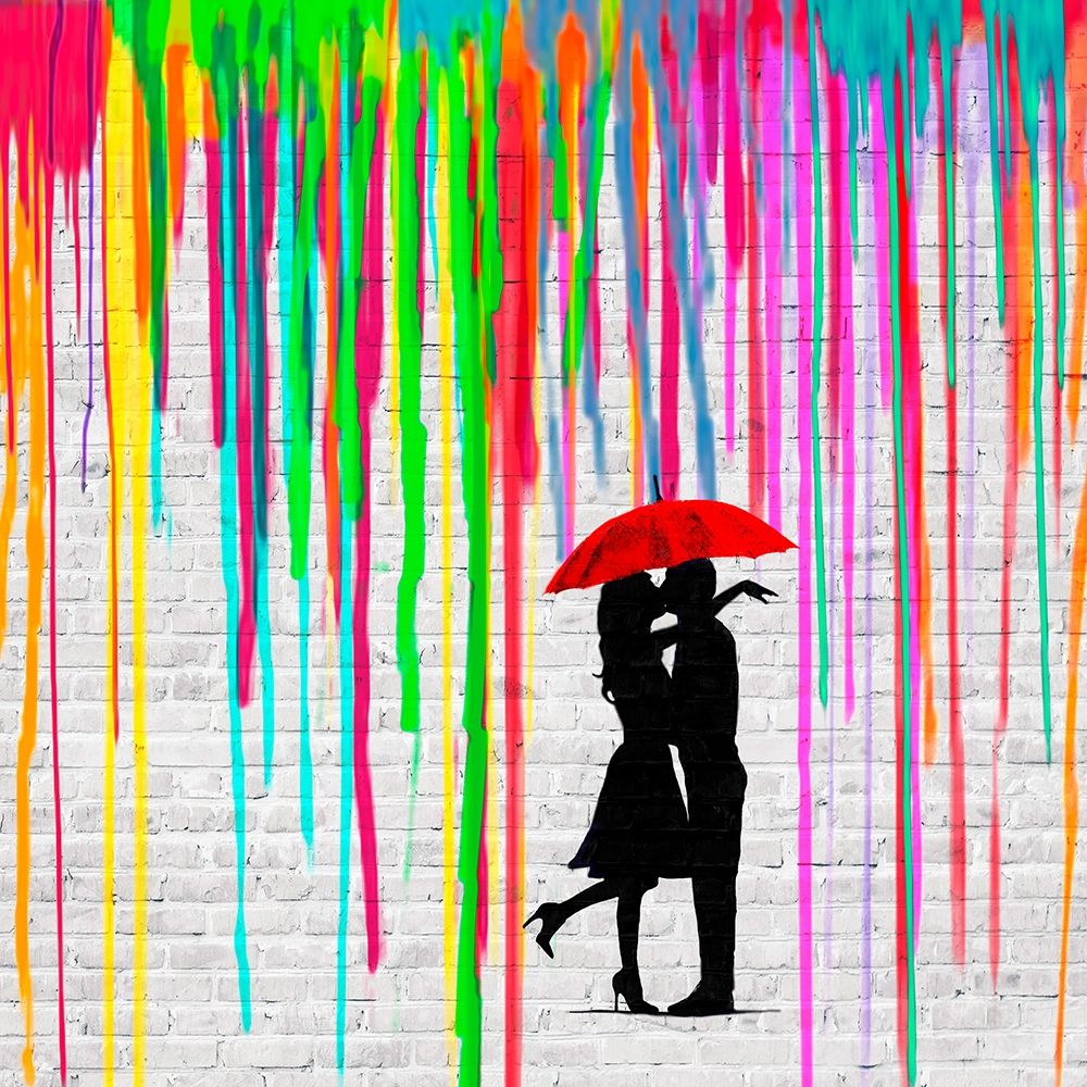 Wall Art Painting id:193527, Name: Romance in the Rain (detail), Artist: Masterfunk Collective