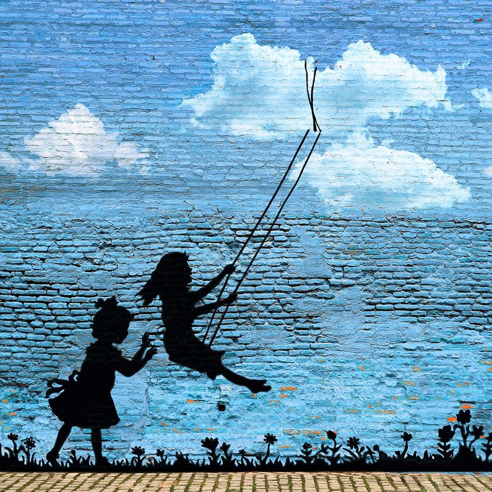 Wall art: Play Free (detail), by Masterfunk Collective