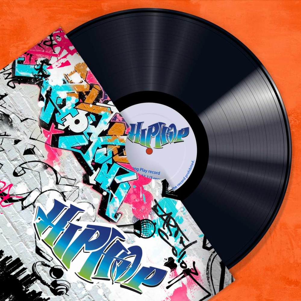 Wall Art Painting id:167473, Name: Vinyl Club, Hip Hop, Artist: Hill, Steven