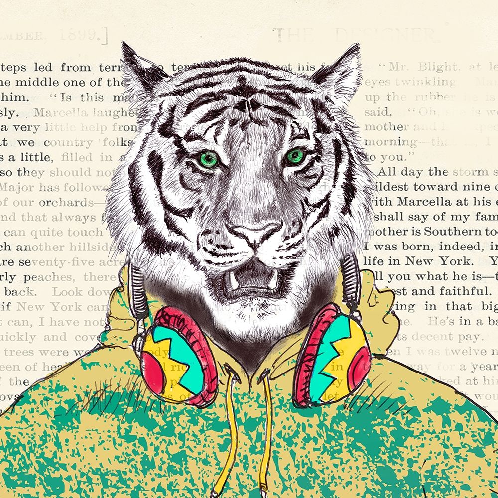 Wall art: Sporty Guy (detail), by Spencer, Matt