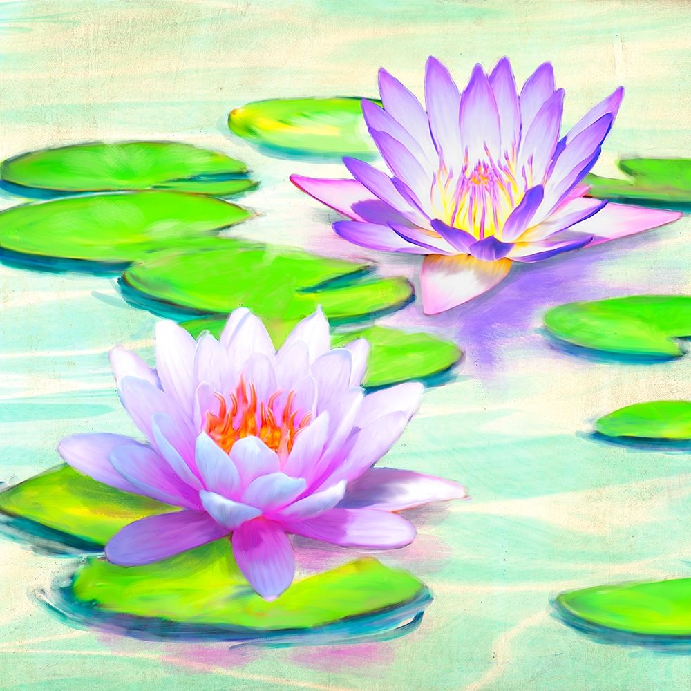 Wall art: Nympheas I, by Rizzardi, Teo