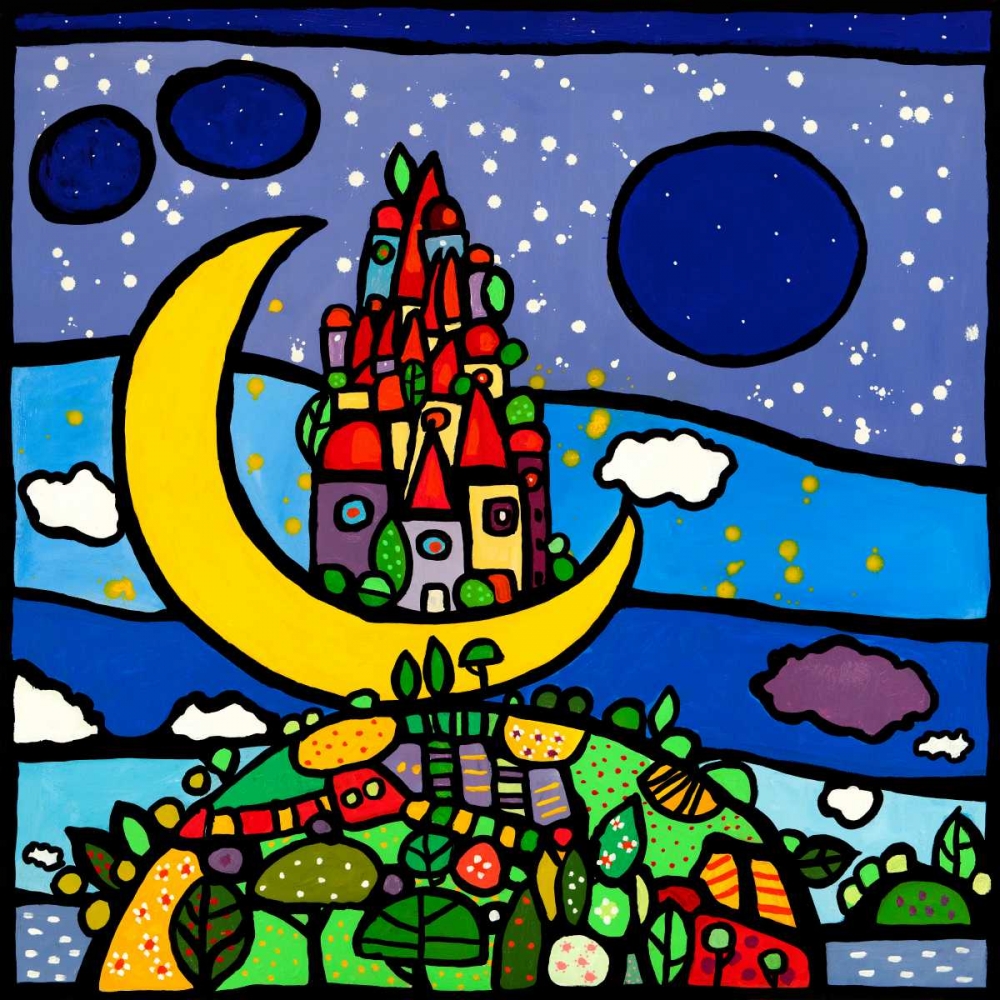 Wall Art Painting id:167444, Name: Sogno lunare, Artist: Wallas