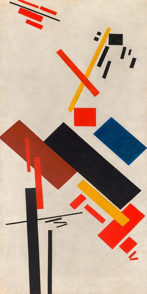 Wall art: House under construction, by Kasimir, Malevich