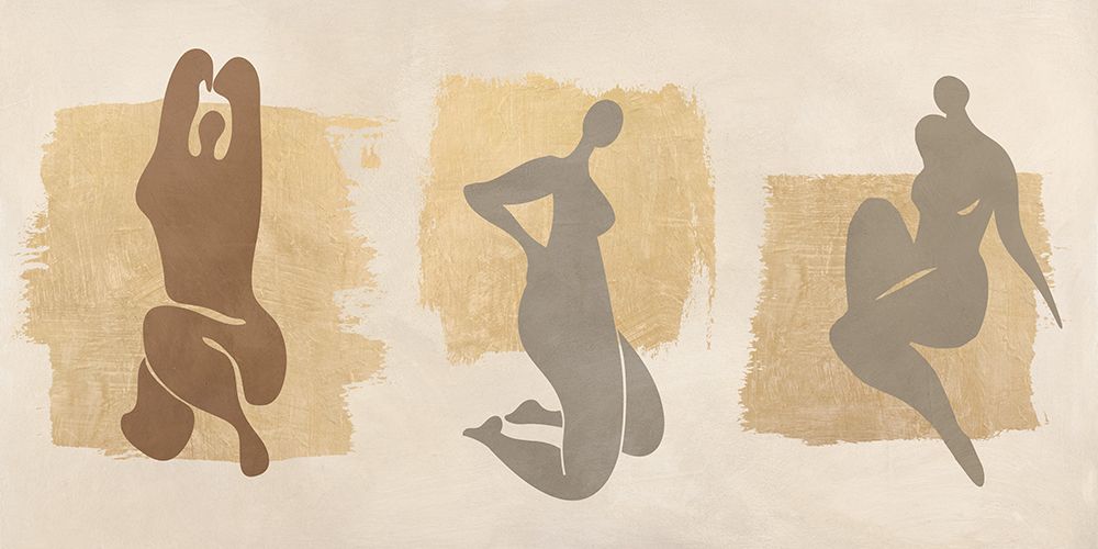 Wall art: Three Studies on Feminine Beauty (neutral), by Atelier Deco