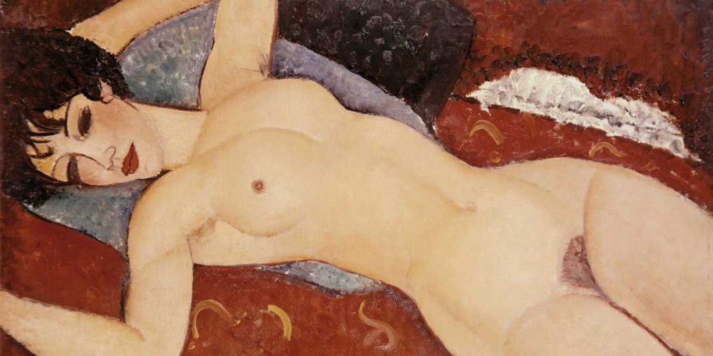 Wall Art Painting id:43130, Name: Reclining Nude, Artist: Modigliani, Amedeo