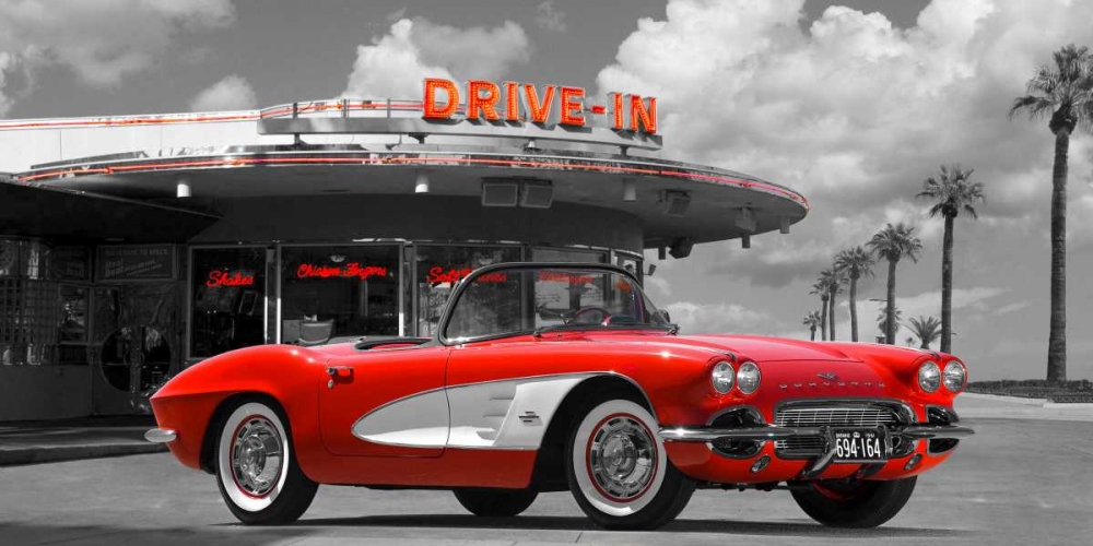 Art Print: Historical diner, USA