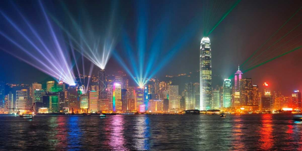 Art Print: Symphony of lights, Hong Kong