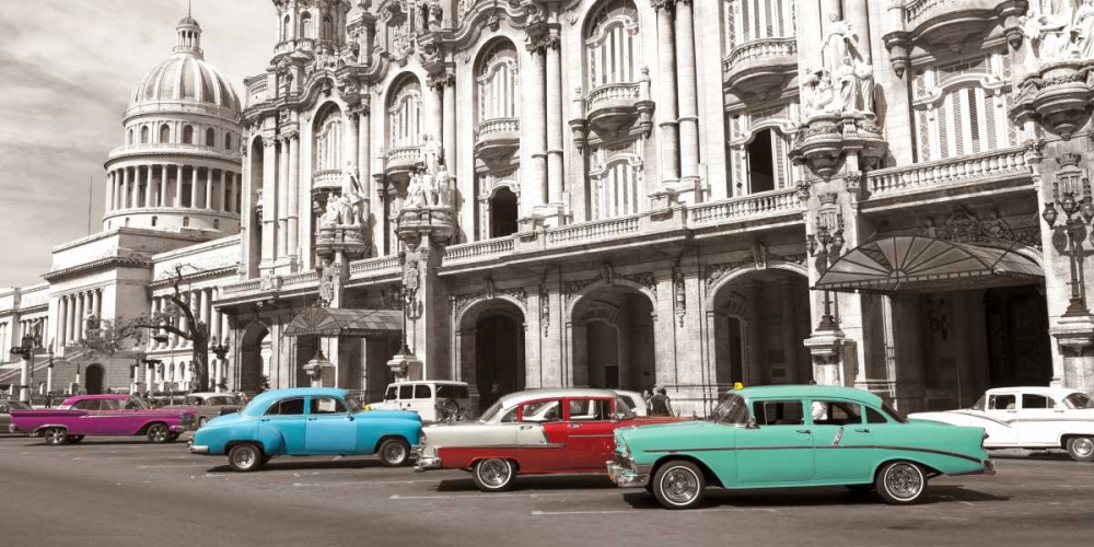 Wall Art Painting id:117856, Name: Vintage American cars in Havana, Cuba, Artist: Anonymous