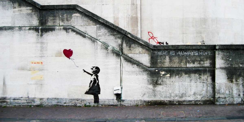Wall Art Painting id:43241, Name: South Bank London-graffiti attributed to Banksy, Artist: Anonymous