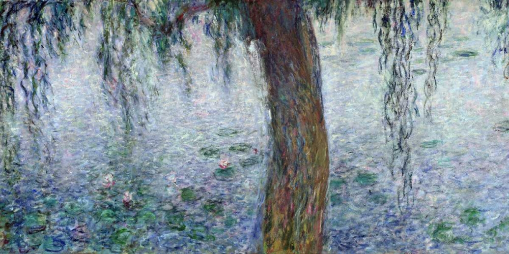Art Print: Morning with Weeping Willows I (detail)