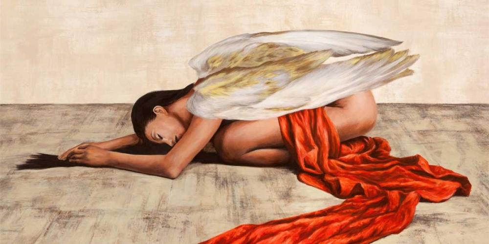 Wall Art Painting id:78179, Name: Reclined Angel (detail), Artist: Duval, Sonya