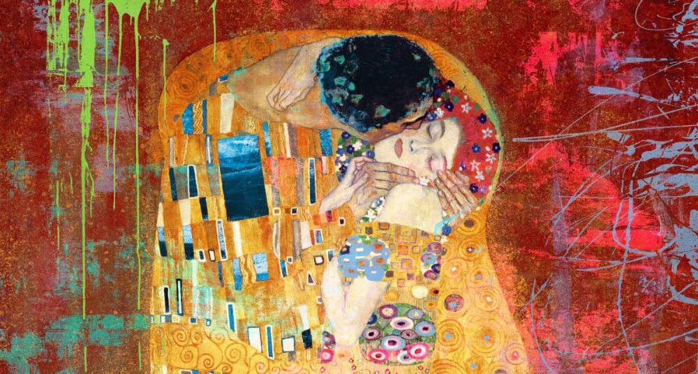 Art Print: Klimts Kiss 2.0 (detail)