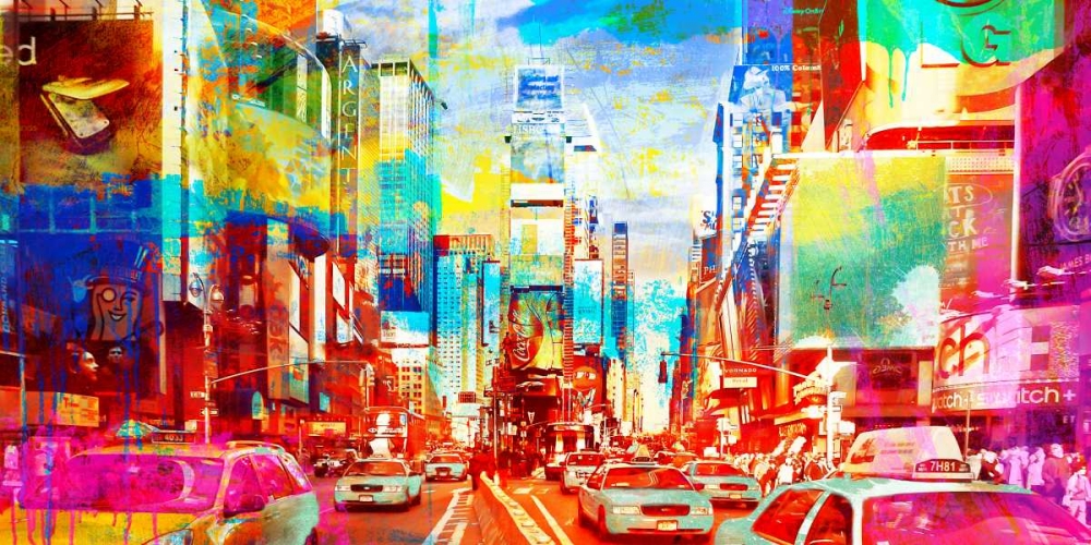 Wall Art Painting id:148997, Name: Time Square 2.0, Artist: Chestier, Eric