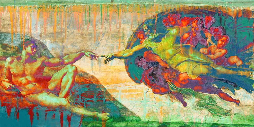 Wall Art Painting id:428980, Name: Creation of Adam 2.0, Artist: Chestier, Eric