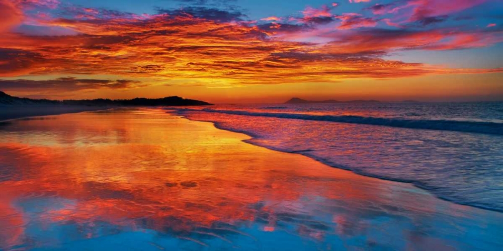 Art Print: Sunset, North Island, New Zealand