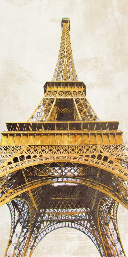 Wall art: Gilded Eiffel Tower, by Joannoo 
