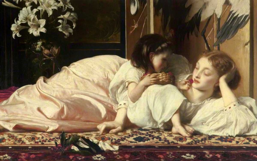 Wall Art Painting id:149002, Name: Mother and Child, Artist: Leighton, Frederic