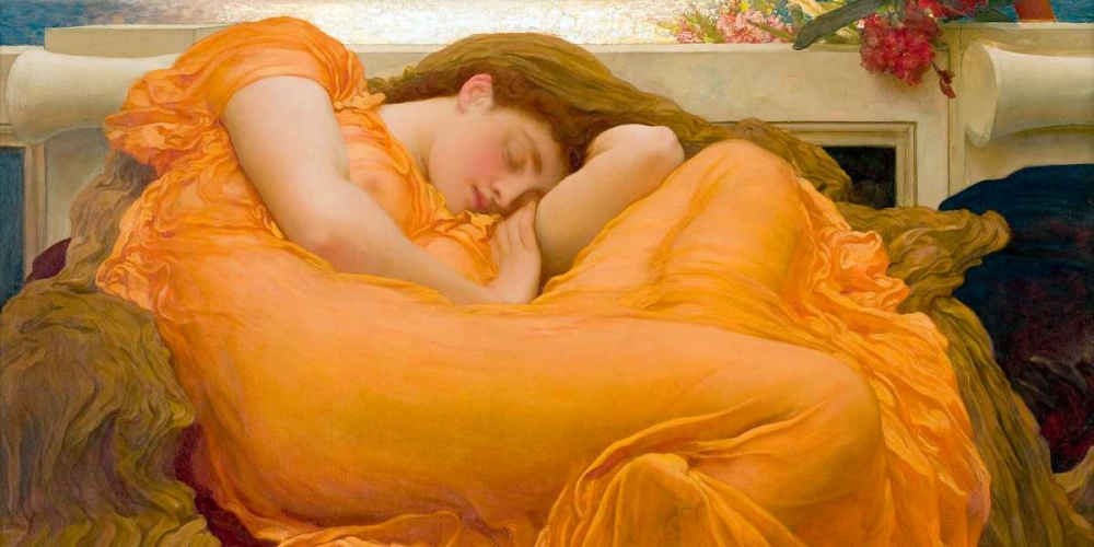 Wall Art Painting id:162858, Name: Flaming June (detail), Artist: Leighton, Frederic