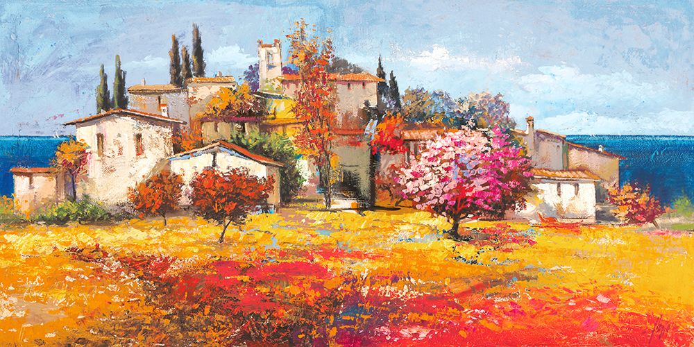 Wall Art Painting id:769464, Name: Borgo sul mare, Artist: Florio, Luigi