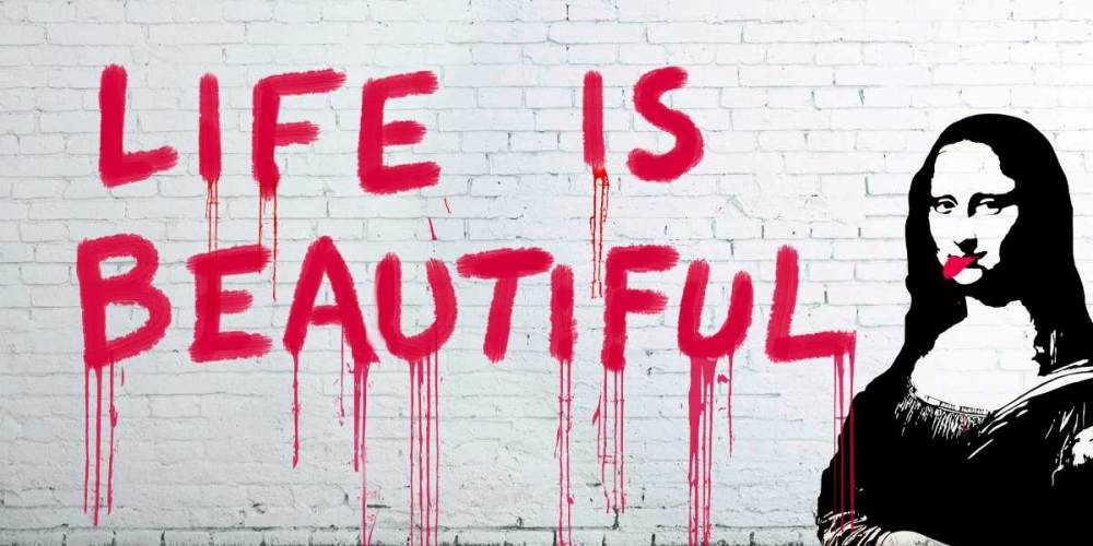 Wall art: Life is beautiful, by Masterfunk Collective