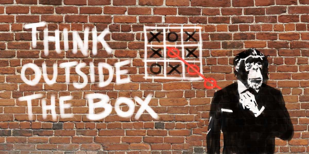 Wall Art Painting id:64936, Name: Think outside of the box, Artist: Masterfunk Collective