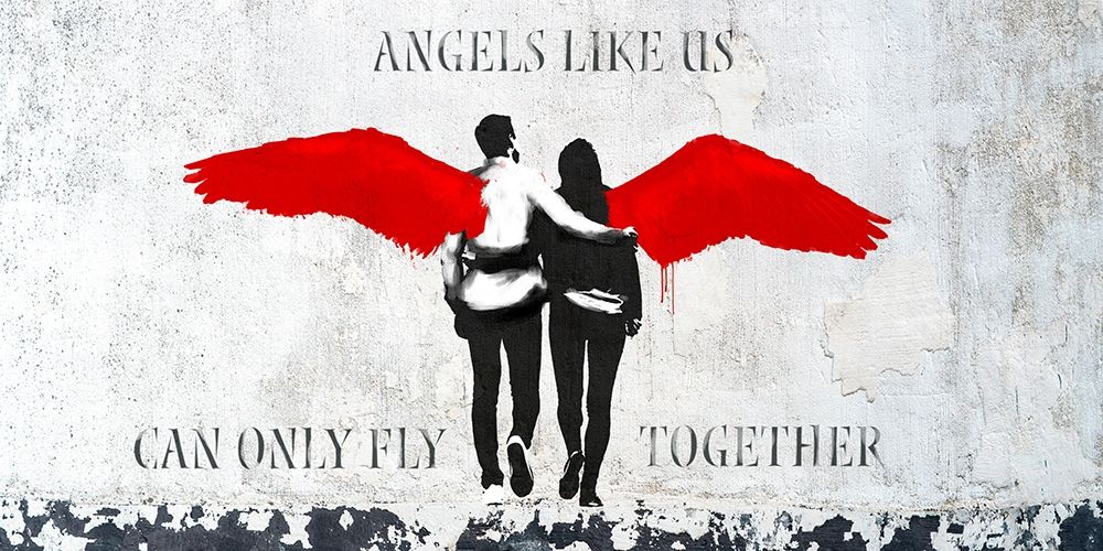 Wall art: Angels Like Us, by Masterfunk Collective