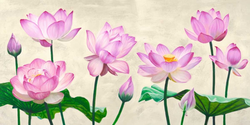 Wall art: Lotus flowers, by Mills, Shin 