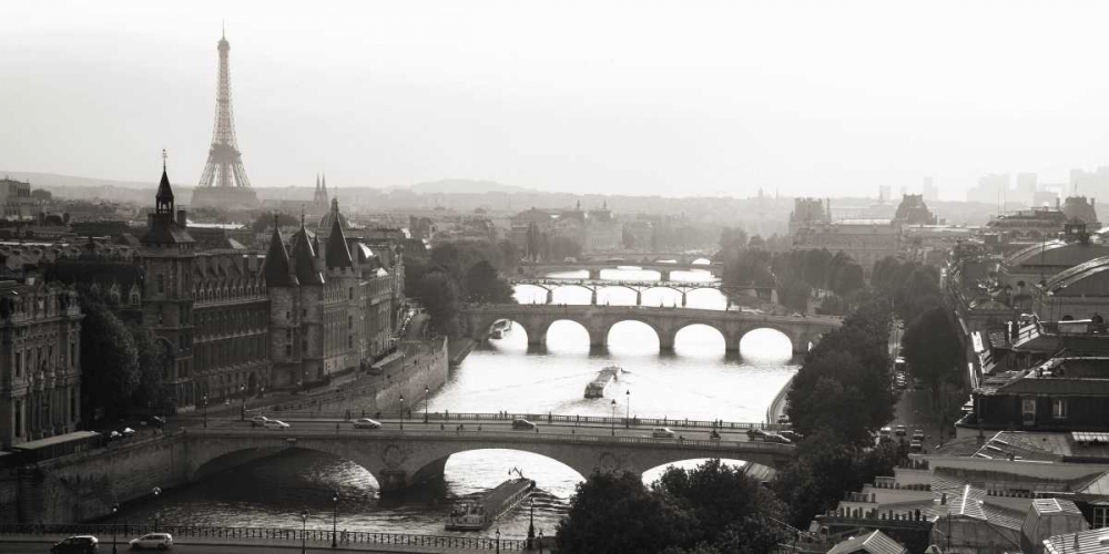 Art Print: Bridges over the Seine river, Paris
