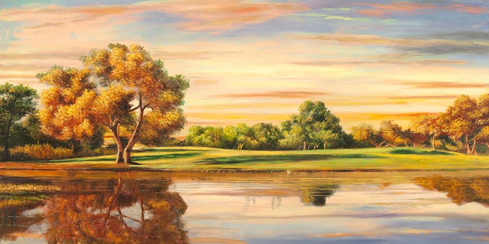 Art Print: Riflessi sul lago